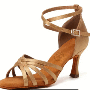 buty do tanca beżowy, zapięcia kostka + dół