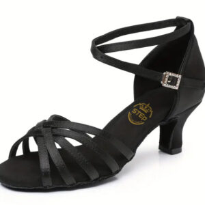 Buty do tańca 5cm obcas czarne zapięcie kosta + dół