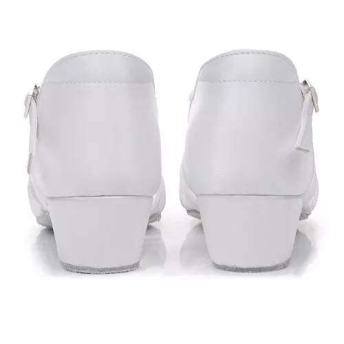STEp buty do tańca białe kostka obcas - obrazek 3