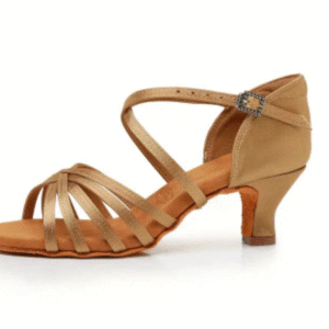buty Do tańca zapięcie od spodu beżowy obcas 5