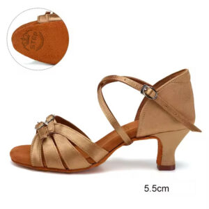 Buty do tańca regulowane 5 cm beżowe,