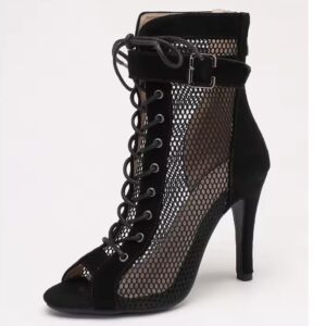 Buty do tańca High heels zamsz 3 zapięcia