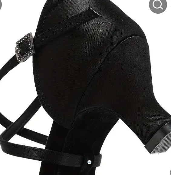 Buty do tańca czarne zapięcie spód 5 cm obcas - obrazek 4