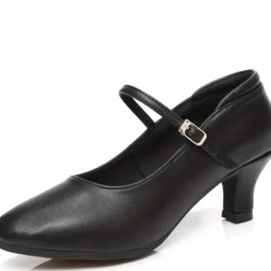 Czarne buty do tańca damskie zakryte standard , ludowe