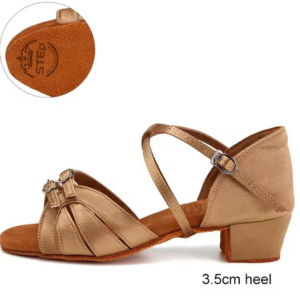 Buty do tańca dziecięce regulowane jasny beż