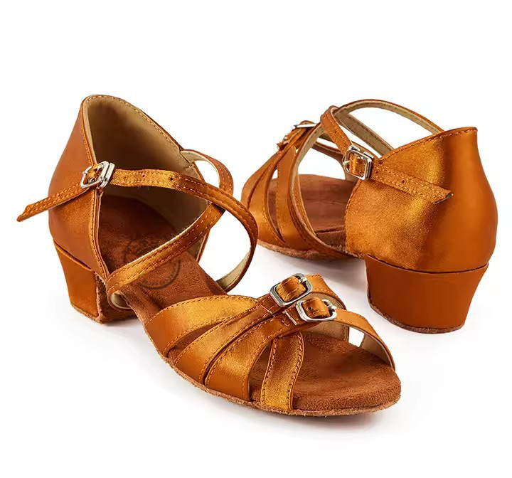 Buty do tańca mosiądz dziecięce regulowane