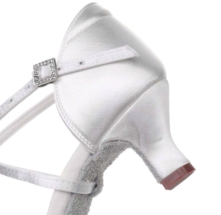 Buty ślubne satyna obcas 5 cm - obrazek 4