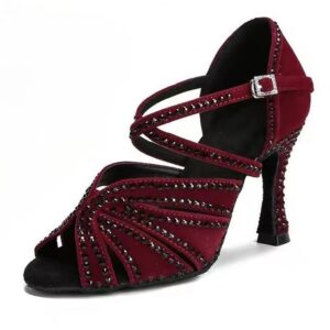 Buty do tańca bordo czarne