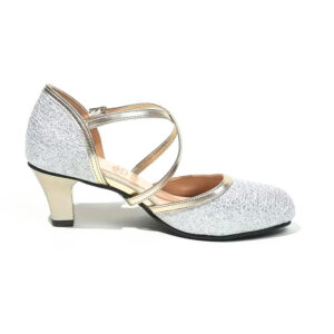 Buty do tańca srebne zakryte