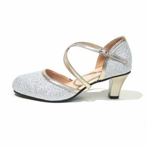 Buty do tańca srebne zakryte