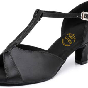 Buty do tańca damskie czarne barok zakryty 5cm