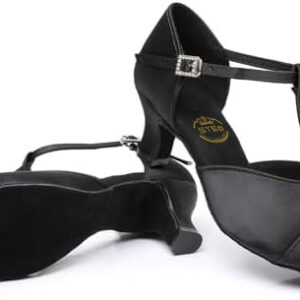 Buty do tańca damskie czarne barok zakryty 5cm