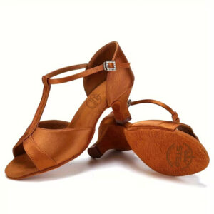 Buty do tańca damskie miedziane barok zakryty 5 cm