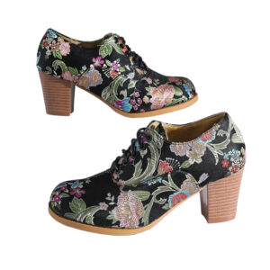 Unikatowe buty do tańca etnicznego ludowego buty haftowane czarne