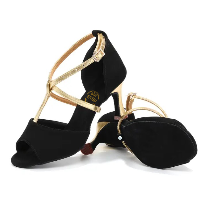 Buty do tańca czarno-złote - obrazek 2