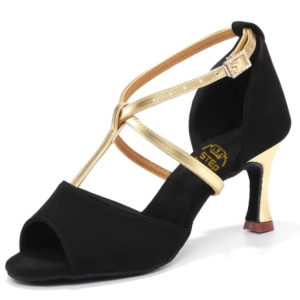Buty do tańca czarno-złote