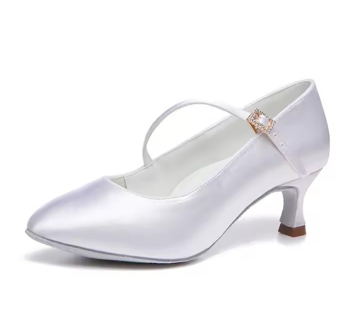 Buty do tańca standard białe ślubne - model DIANA
